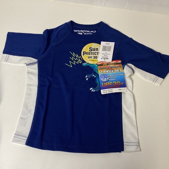Kohl's Toddler Boy ZeroXposur Dinosaur Rashguard Top & Swim Trunks Set- 2 Pieces - Picture 7 of 9
